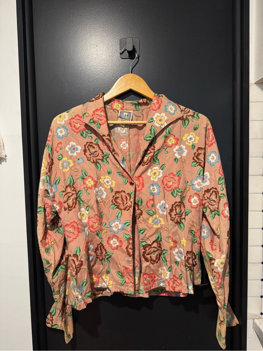 Vintage Western 70s Desert West by Sherri Holt Floral Button-Front